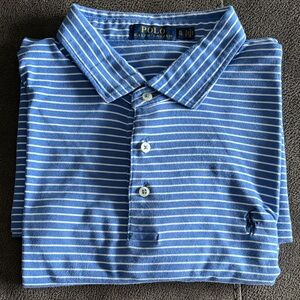 Polo by Ralph Lauren Blue and White Striped Polo Shirt